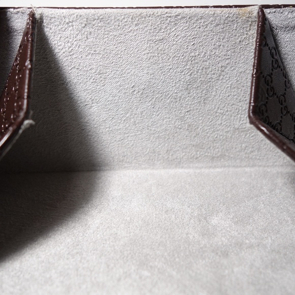 Gucci GG Guccissima Brown Triangle Folding Eyeglasses & Sunglasses Case - Picture 6 of 6